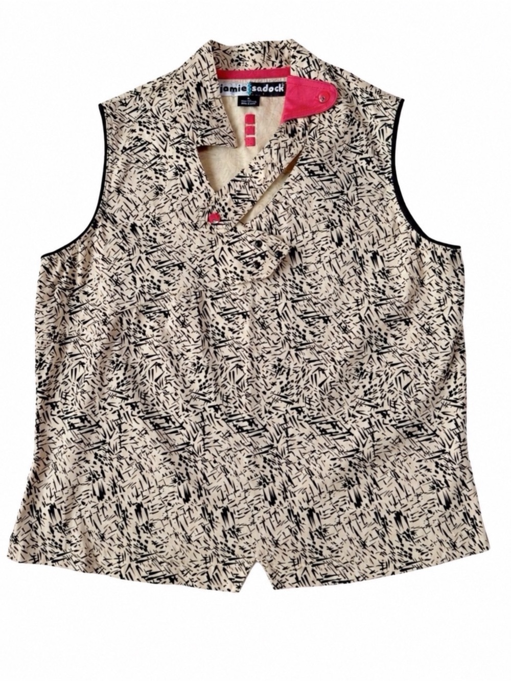 VTG 90s Y2K Jamie Sadock Woman Patterned Sleeveless Top SMALL Athleisure Boho
